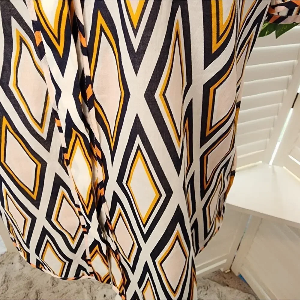 TORY BURCH GEOMETRIC BUTTON DOWN SIZE 8